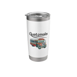 Chicken Bus Guatemala Chapin Quetzal Antigua Tikal Maya 502 Stainless Steel Insulated Tumbler