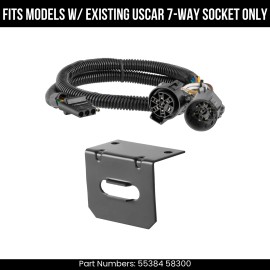 Curt For 13-19 Ford Escape 4 Pin Trailer Wire Plug & Bracket Fit w/ USCAR Plug Curt