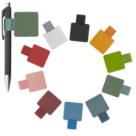 GAQWOK 10-Pack Pen Loop Holder Set, Self-Adhesive Pen Loop Holder for Notebook, Bible, And Journals - Elastic Design with 10 Colors Included