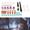 38Pcs TIG Welding Accessory Set Ceramic Nozzle Glass Cup Connector