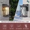 Modern Outdoor Wall Light Exterior Light Fixtures, Black Aluminum with