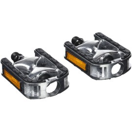 Point City-/komfort-pedale - Aluminium - Kraton-auflage, silber-schwarz, 26007400 City-/Komfort-Pedale-Aluminium-Kraton-Auflage, chromefarben