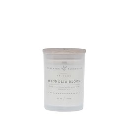 Magnolia Bloom Single Wick Farmhouse Style Candle with Decorative Top 8.1 Oz