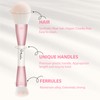 START MAKERS Makeup Brushes 5Pcs Dual Ended Pink Makeup Brush