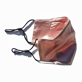 Mulberry Silk Face Mask 3 Layers w/ Filter Pocket, Reusable, Washable, Breathable | Adjustable Ear Loops and Nose Wire | PURE SOL. (Pink)