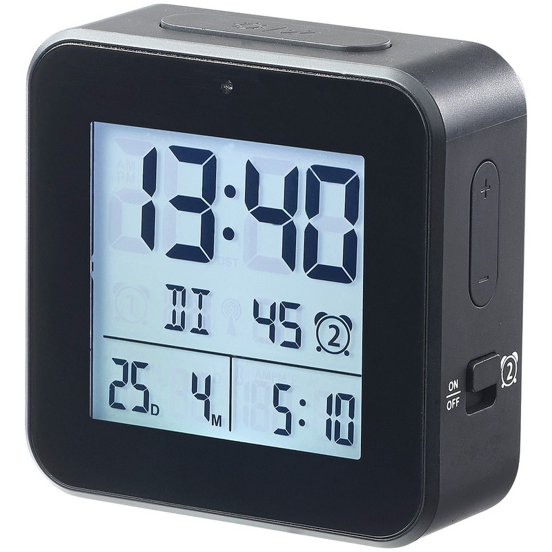 infactory Alarm Clock Weekend Function: Radio Alarm Clock with 2