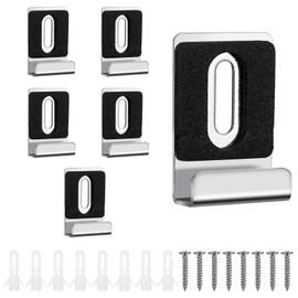 Nogeqi 6 PCS Mirror Mounting Hardware, Metal Mirror Clips for Wall Mounting, Stainless Steel Mirrors Hanging Kit with Screws for Frameless Mirrors Billboard Displays