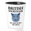 Bubble Hugs Cat Lover Shot Glass 1.5oz - British Shorthair