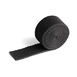 Durable CAVOLINE Cable Management Hook and Loop Cable Tie | Reusable Self-Gripping Tape for Quickly Bundling and Tidying Cables | Can be Easily Cut To RequiRed Size | 1 Metre Roll in Black