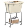 ELYKEN Rolling Laundry Hamper with Wheels, Laundry Cart with Removable