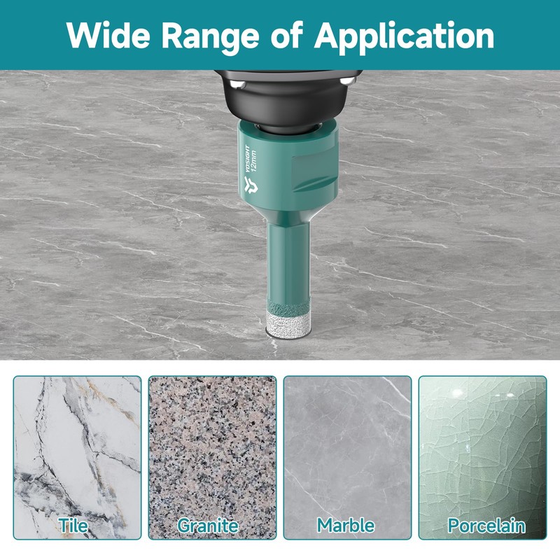 1/2 Inch (12mm) Diamond Hole Saw for Porcelain Tile &