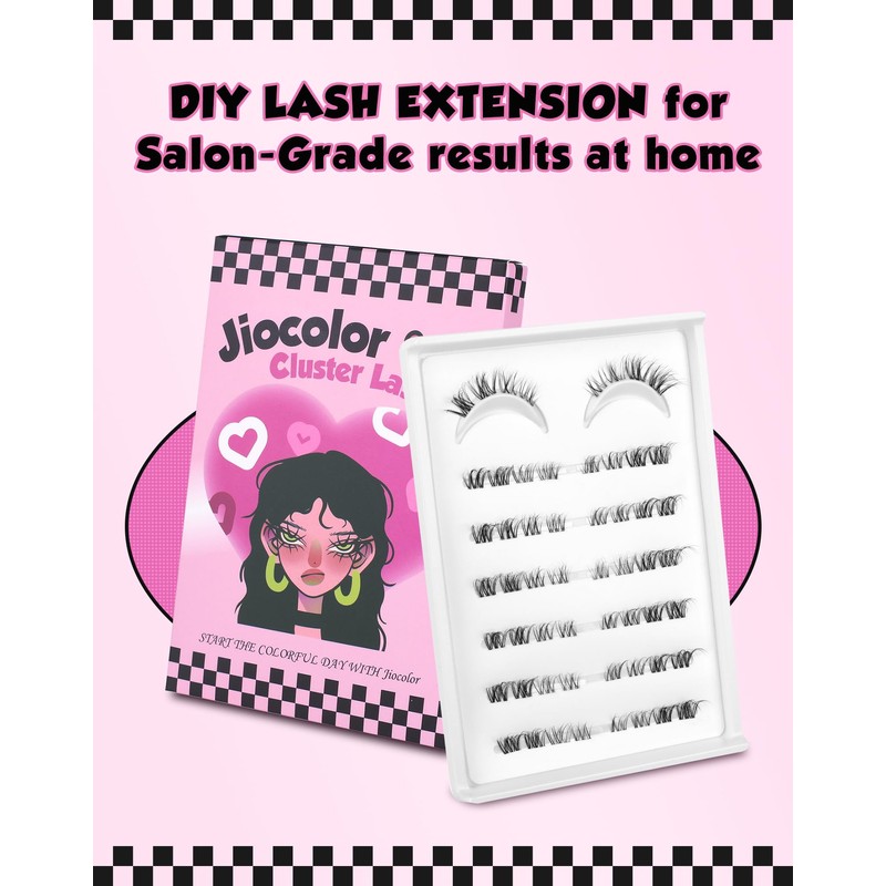 Jiocolor Cluster Lashes Cat Eye Lashes Natural Look Foxy Eye