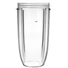 QueenTrade 2 Pack 32OZ Blender Cups & Flip-Top to-Go-Lid Replacement