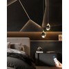IDEQUY 1-Light Gold Pendant Light Fixtures,Mini Crystal Chandelier for Entyway