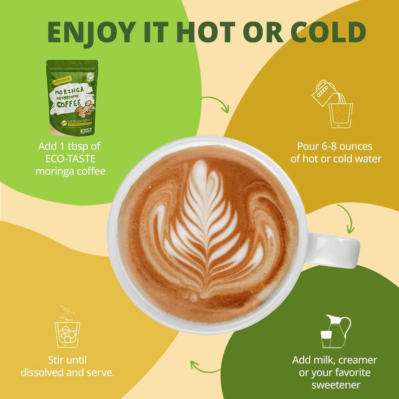 Moringa Mushroom Coffee Infused with Reishi, Moringa & Shiitake -