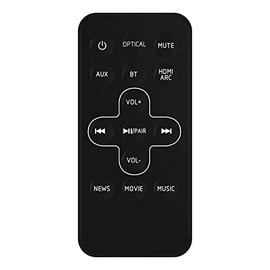 Beyution STV122 Replace Remote Control Fit for TCL Alto 5 TS5000 2.0 Channel Home Theater Sound Bar and Work for Britz BZ-T2230S BZ-T3710 BZ-T2270S 2.0 2.1 Channel Soundbar Sound Bar System