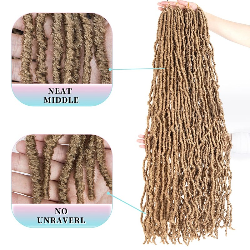 6 Packs 24 Inch Faux Locs Crochet Braids Hair Pre