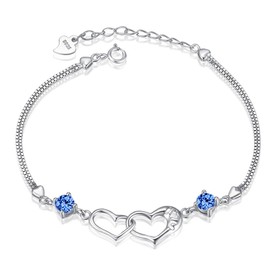 Silver Thunder Bracelet, Women's Birthstone Bracelet, 925 Silver, Hypoallergenic, High Quality Zirconia, Birthday, Wedding, Anniversary, Valentine's Day Gift, Stickafiji