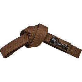 Athletics Gear AG Martial Arts Karate Belt, 100% Cotton with Multiple Stitching Belts for BJJ, Judo, Taekwondo and Karate (Brown, 320cm)