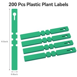 200 Pcs Plant Labels Tags, Plastic Markers Tree Tags for Outdoor, Waterproof Warp Around Hanging Name Tags for Nursery Garden (Green)