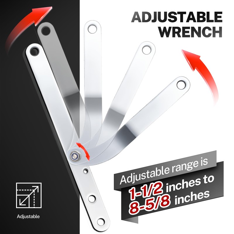 16PCS Pulley Holder Tool Set, Step Pin Wrench for Cam