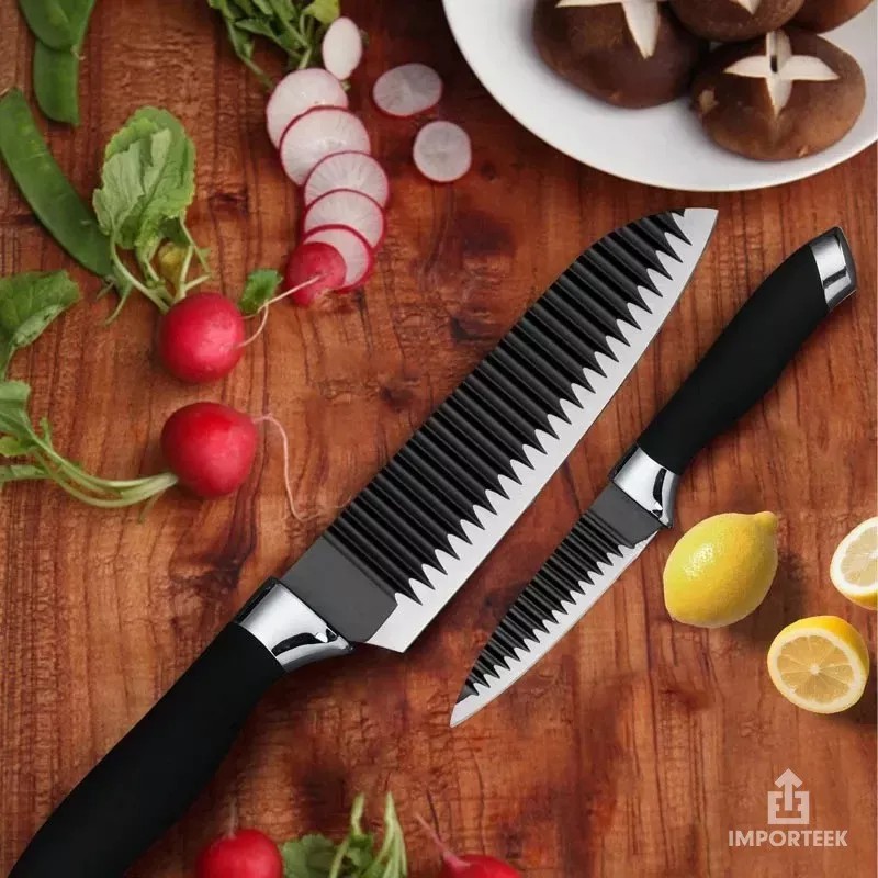 Importeek Set Juego Cuchillos Pelador Tijeras Cocina Chef Profesional