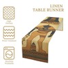 Ancient Egypt Tribe Series Linen Table Runner 72.4 Inches Long