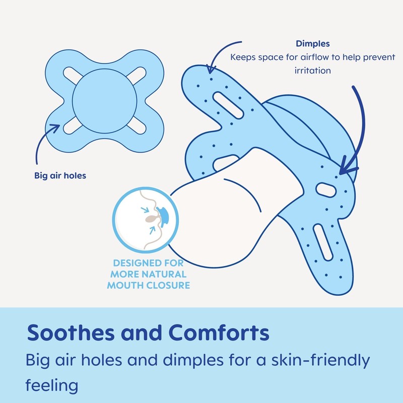 MAM Original Start Matte Baby Pacifiers, Binky for 0-3 Months,