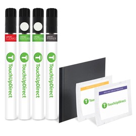 TouchUpDirect L0K1/0P Opal White Pearl Tricoat Compatible with Volkswagen Exact Match Touch Up Paint Brush - Platinum Kit