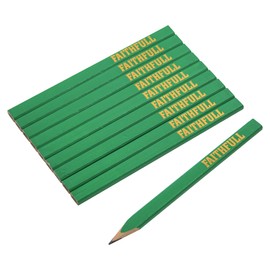Faithfull FSC Wood Carpenters Pencils 10 Pack - Hard (Green)