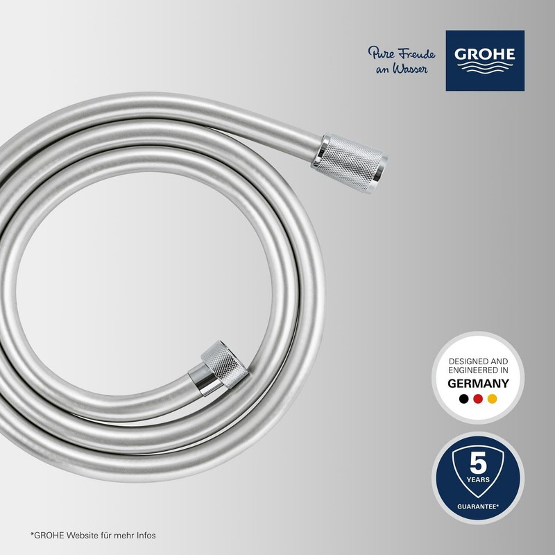 GROHE Vitalioflex 27505001 Metal Shower Hose (1500 mm, Reinforced Design,