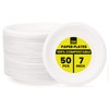 Zuvo Disposable Plates 50 Pack - 100% Compostable White Paper
