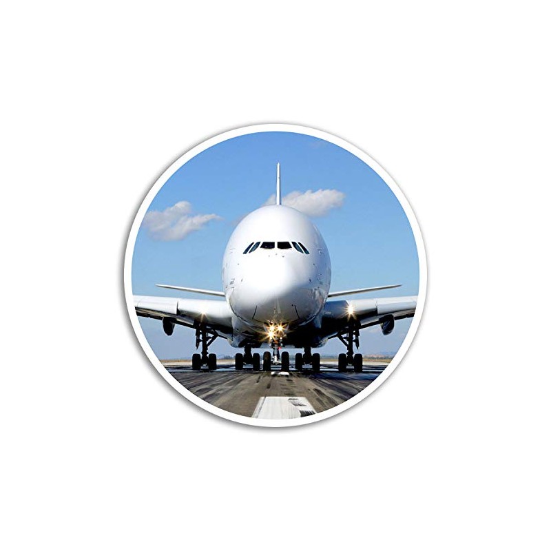 DestinationVinyl 2 x 10cm Airbus A380 Vinyl Sticker - Plane