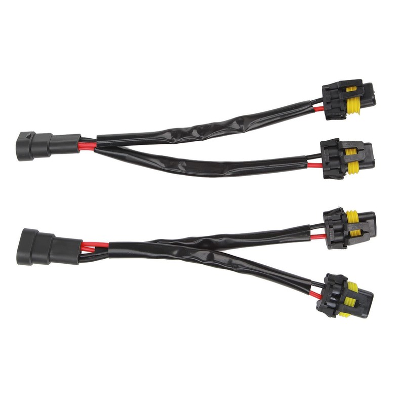 Headlight 2 Way Splitter Cable Socket Harness Male to Female