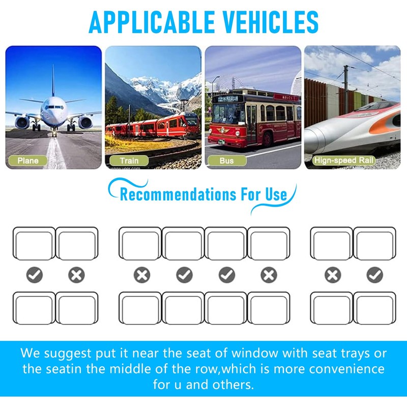 Runmeihe Toddler Airplane Bed, Portable Baby Airplane Seat Extender Travel