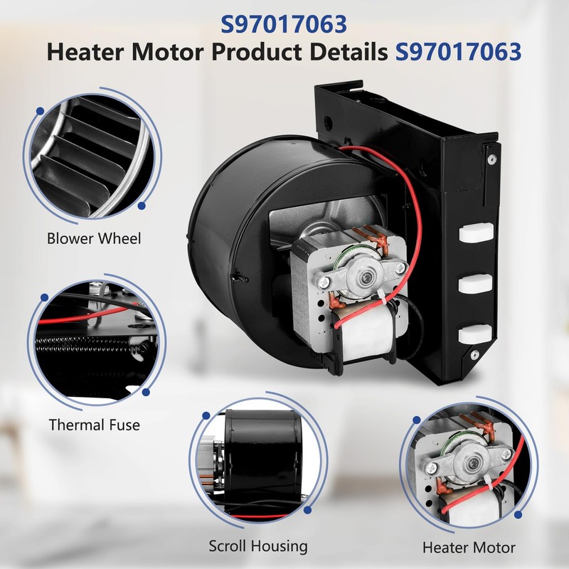 S97017063 Heater Motor Assembly Fit for 655-C, 655F-C, 655, 656,
