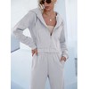 ANRABESS Women 2 Piece Outfits Sweatsuit Zip Up Crop Hoodies