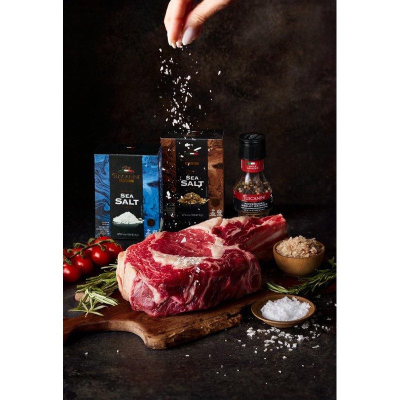 Tuscanini Italian Smoked Sea Salt Flakes, 4.4oz | Flaky Sea