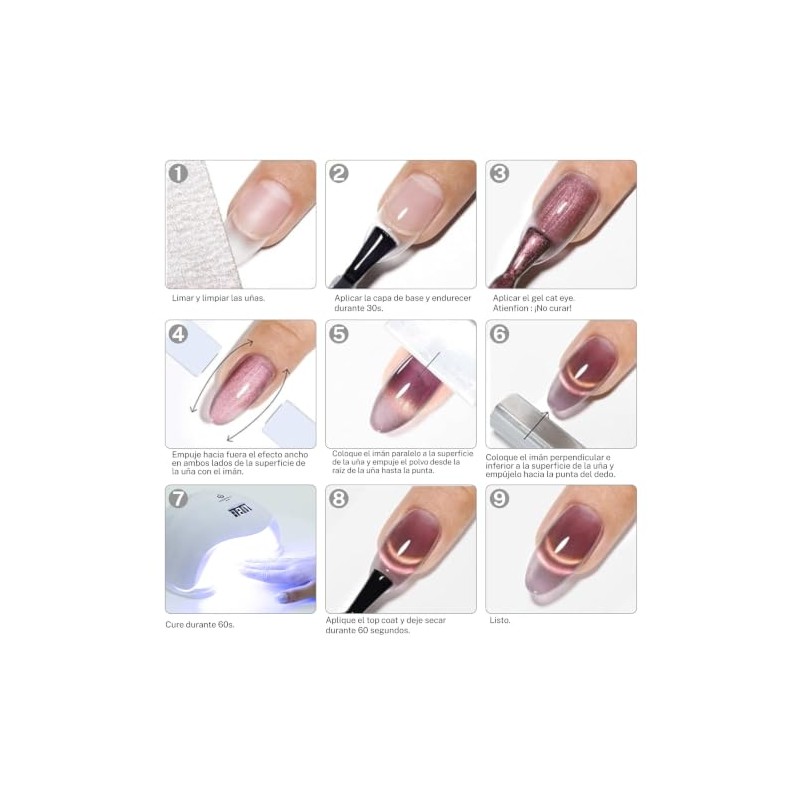CHERIMOYA Esmalte Cat Eye Efecto Cristal Ojo De Gato 8ML