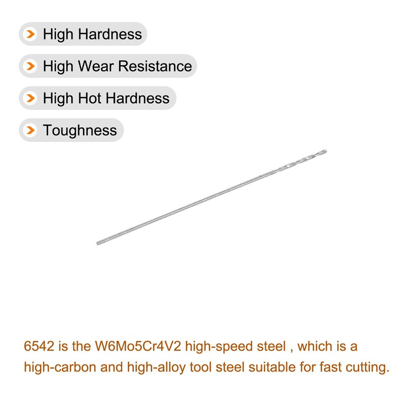 sourcing map 10 Pcs 0.35mm HSS(High Speed Steel) W6542 Micro