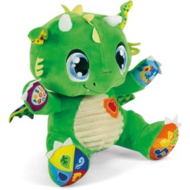 Clementoni -Mon Copain 52506 Le Dragon Eluche Interactive Toy for Babies, French Version, 6 Months and Above, Multi-Colour