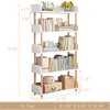 OSCHF 5-Tier Wooden Open Bookcase - Modern Display Bookshelf with
