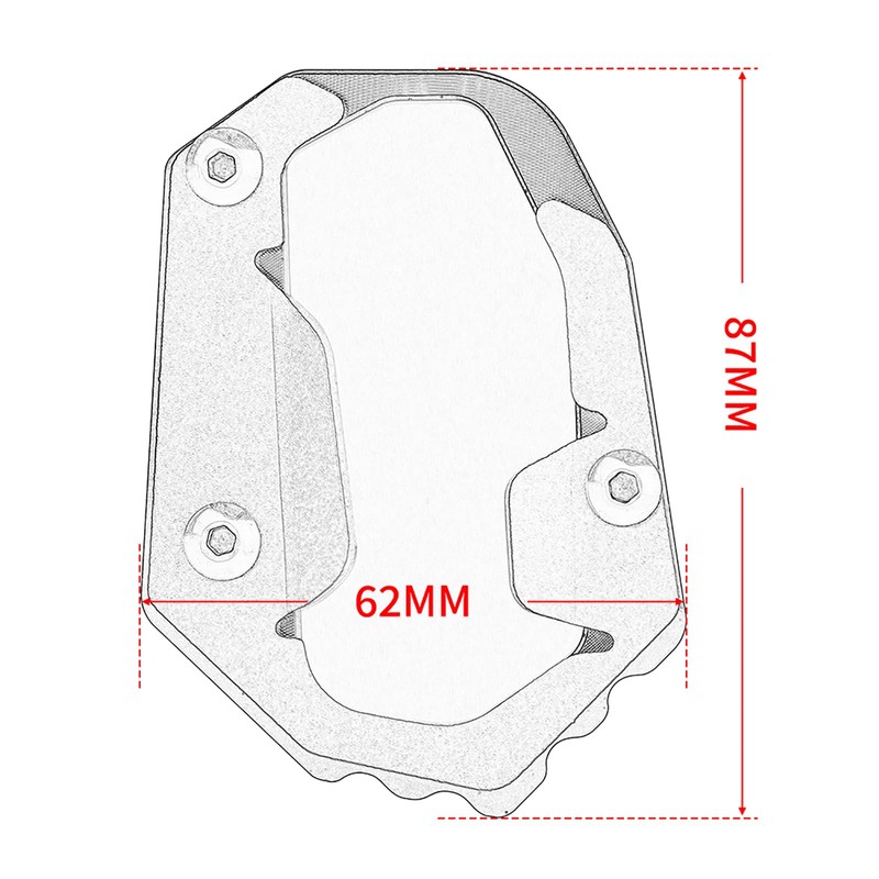 TREONK Motorcycle Side Stand Underlay Stand Pad Side Stand Support