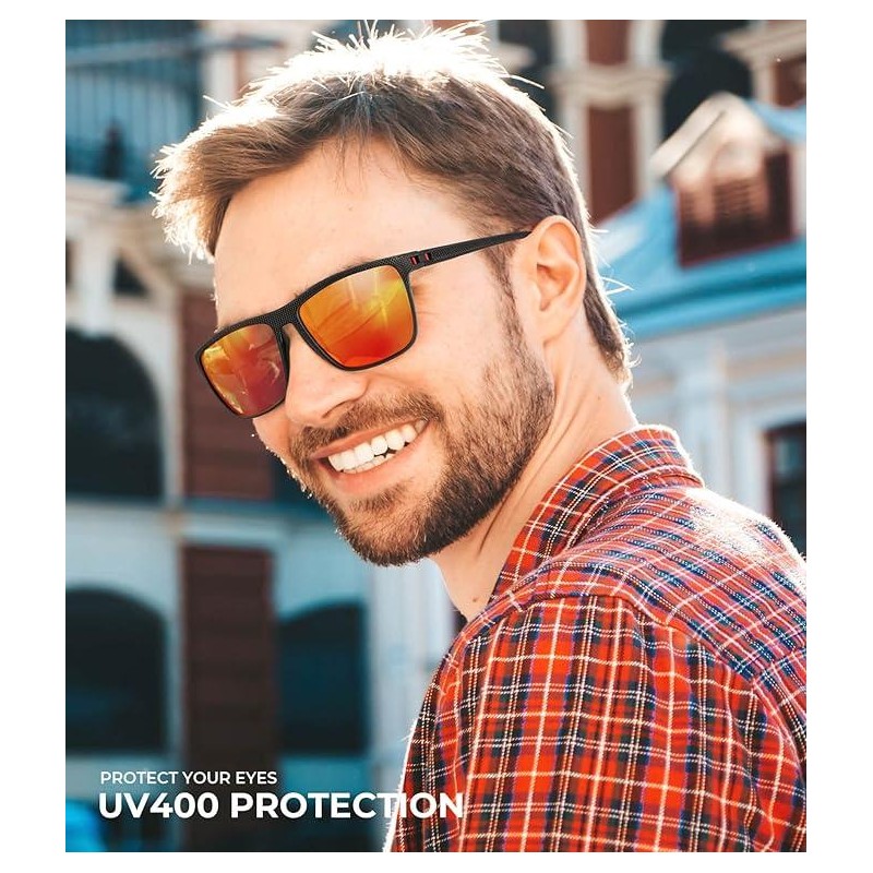 Paleshy Unisex Rectangle FrameSunglasses -Simple Trendy Designfor Everyday and Outdoor