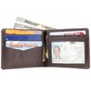 Big Skinny Men's Slimline Leather Bi-Fold Slim Wallet, Holds Up