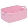 CubesLand Cute and Durable Small Cotton Rope Basket for Organizing,