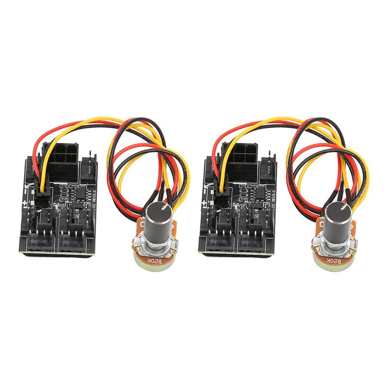 2 Pcs PC Fan Controller 3 Pin 4 Pin Fan