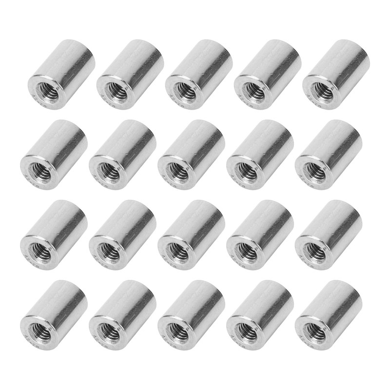 20Pcs Coupling Nut Round Rod Connector 304 Stainless Steel Female