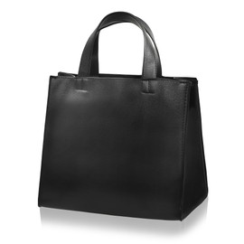 MURA Women's Mini Tote Bag, Small, Square, Lightweight, Black