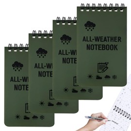 4 PCS Waterproof Notebook,waterproof notepad,3x5 Pocket Notepads,All Weather Police Notepad,Mini Notebooks Bulk with Lined Pages,Pocket Notebook 50 Sheets per Notebook for Outdoor Home Office School
